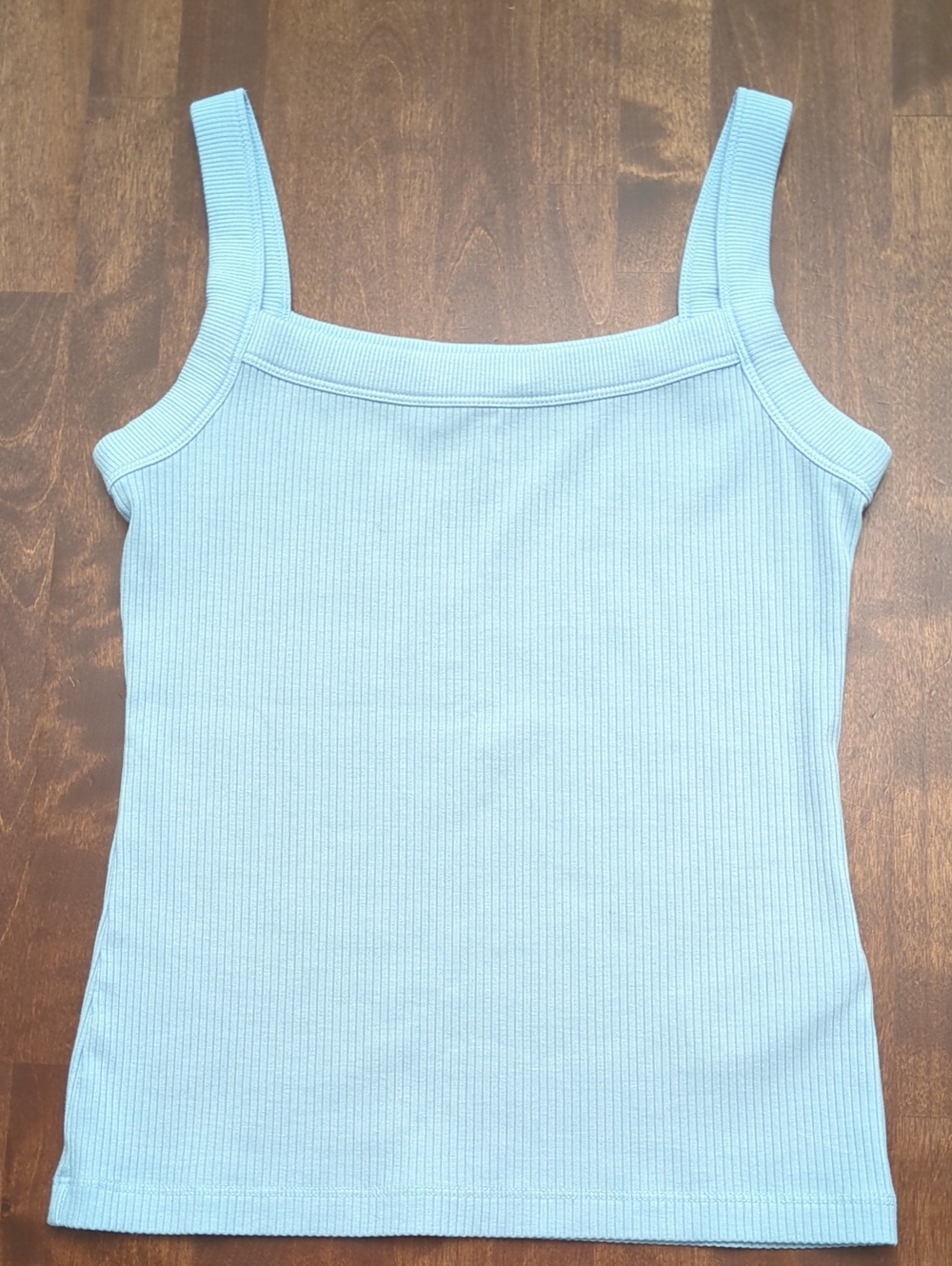 American Eagle Outfitters Light Blue Ribbed Tank Top